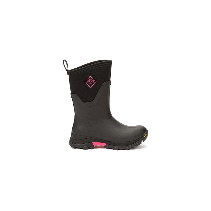 Muck Boots Arctic Ice Mid Womens Wellingtons - Black/Hot Pink