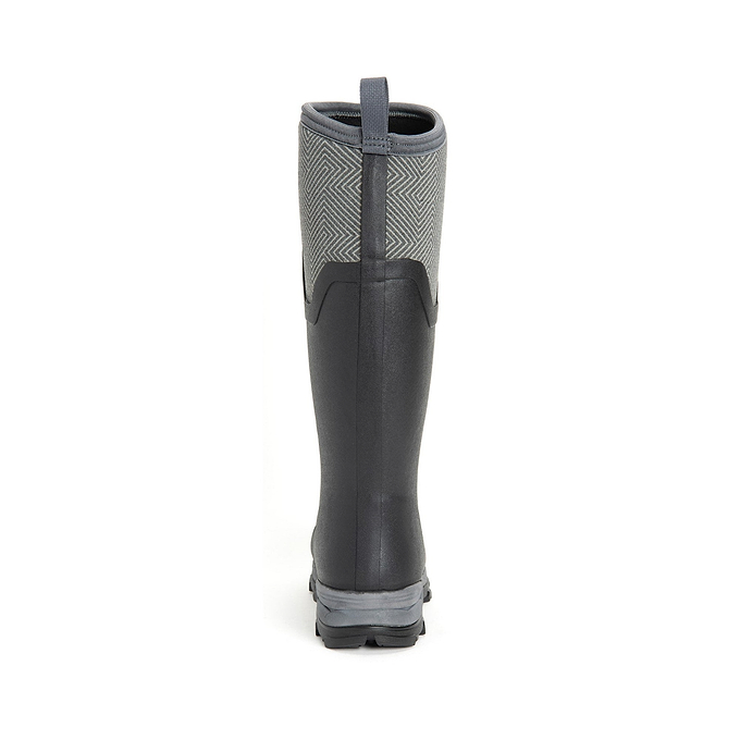 Muck Boots Arctic Ice Tall Womens Wellingtons - Black/Grey Geometric