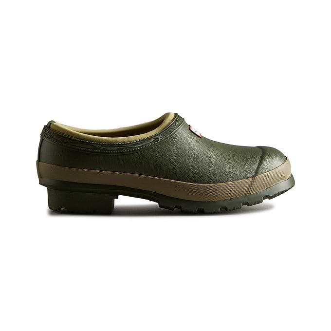 Hunter Gardener Womens Clogs - Dark Olive/Clay