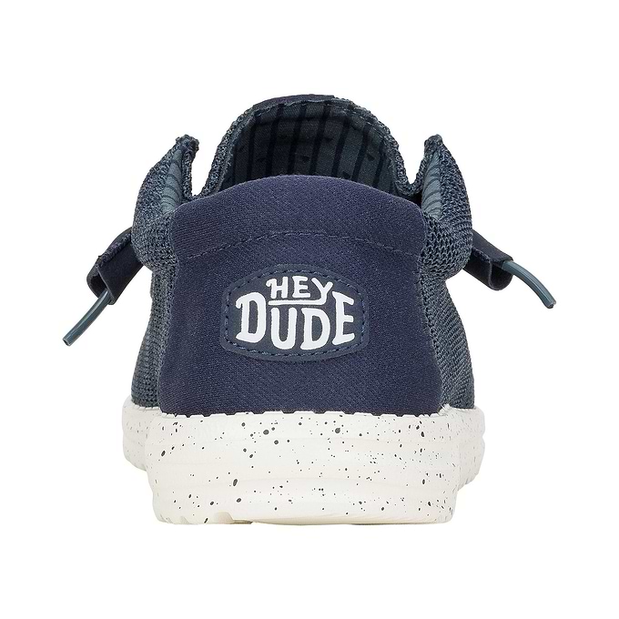 HEYDUDE Wally Stretch Mesh Mens Shoes - Navy