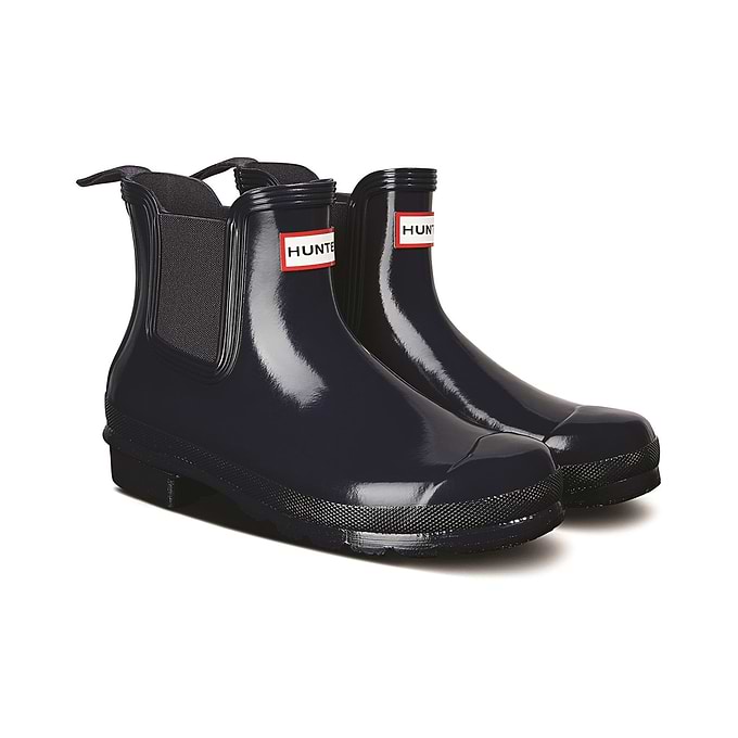 Hunter Original Chelsea Gloss Boot Womens - Navy