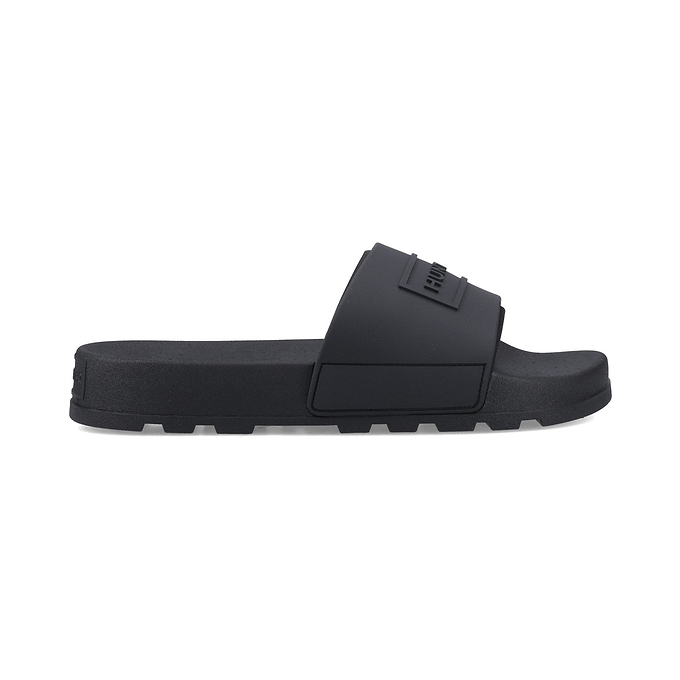 Hunter Core Embossed Slider Unisex - Black