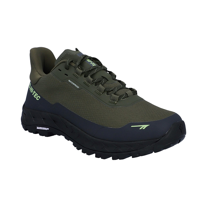 Hi-Tec ALTITUDE LITE WP Mens Shoe - Olive Night/Charcoal Grey/Lime
