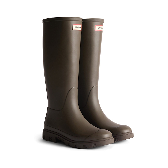 Hunter Downpour Tall Boot Womens - Chocolate Brown