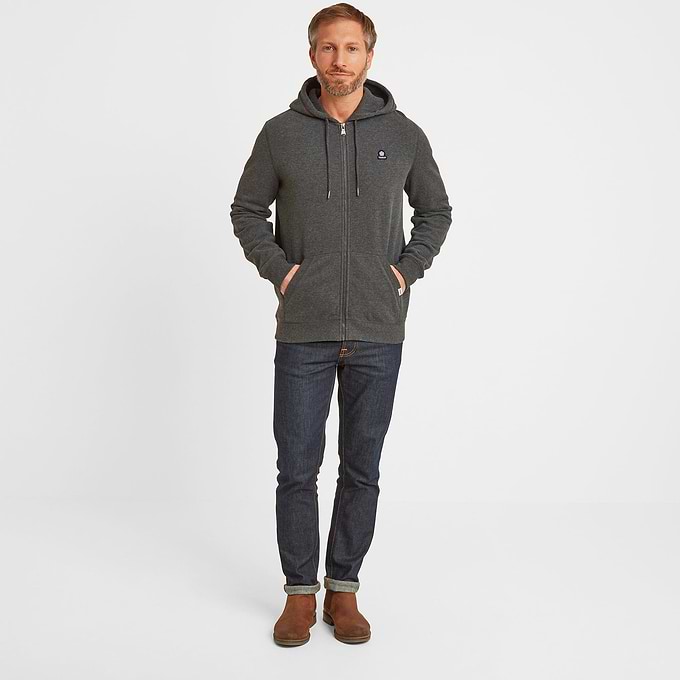 Alden Mens Supersoft Hoody - Dark Grey Marl
