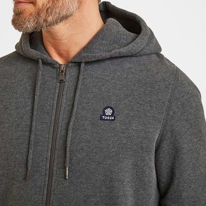 Alden Mens Supersoft Hoody - Dark Grey Marl