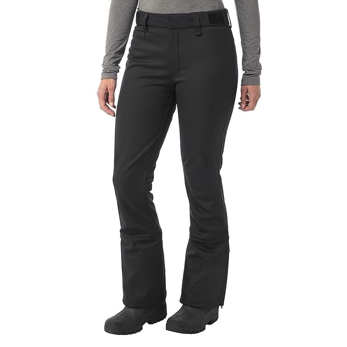 Aubree Womens Fitted Softshell Ski Pants Short - Black