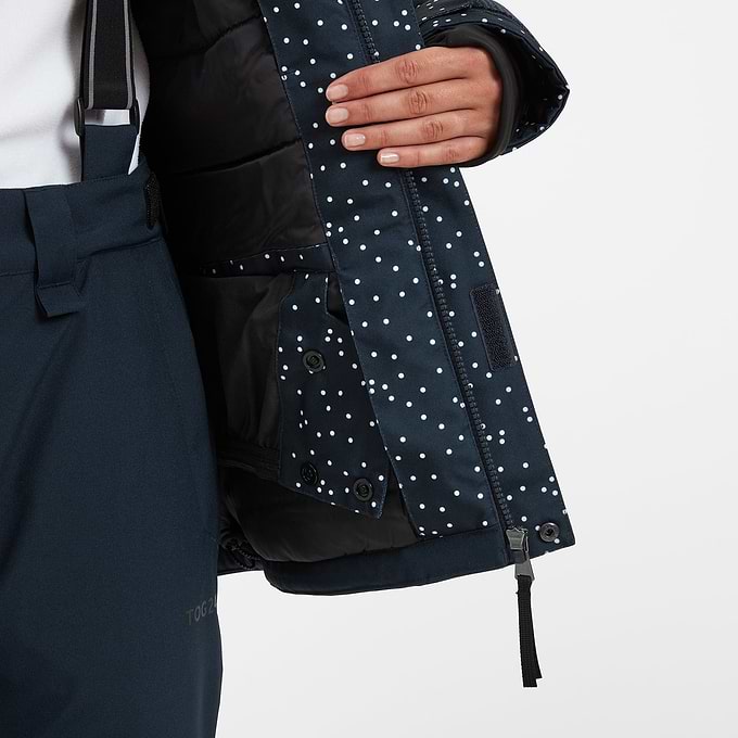 Cinder Womens Ski Jacket - Dark Indigo Confetti Print/Dark Indigo