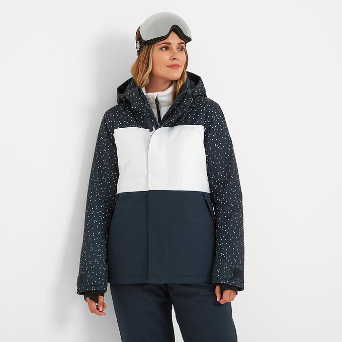 Cinder Womens Ski Jacket - Dark Indigo Confetti Print/Dark Indigo