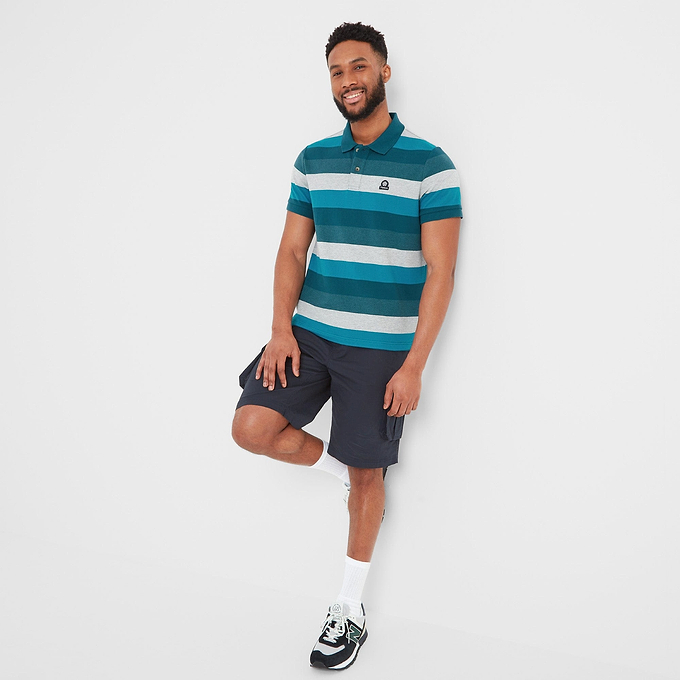 Flaxby Mens Polo - Lagoon Blue