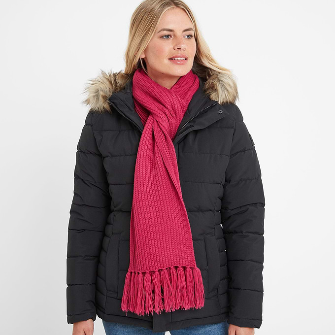 Hanlith Ribbed Scarf - Cerise