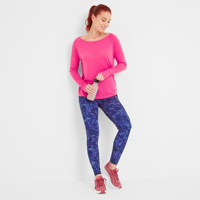 Knowles Womens Long Sleeve Tech Top - Vibrant Pink