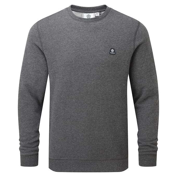 Mellor Mens Supersoft Cotton Rich Sweat - Dark Grey Marl