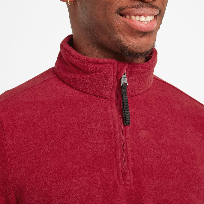 Shire Mens Fleece Zipneck - Chilli Red