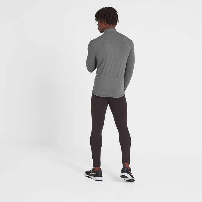 Snowdon Mens Thermal Quarter Zip Base Layer - Grey Marl