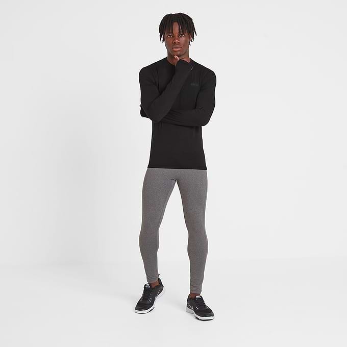 Snowdon Mens Thermal Crew Neck Base Layer - Black