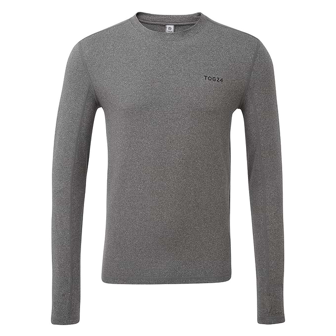 Snowdon Mens Thermal Crew Neck Base Layer - Grey Marl
