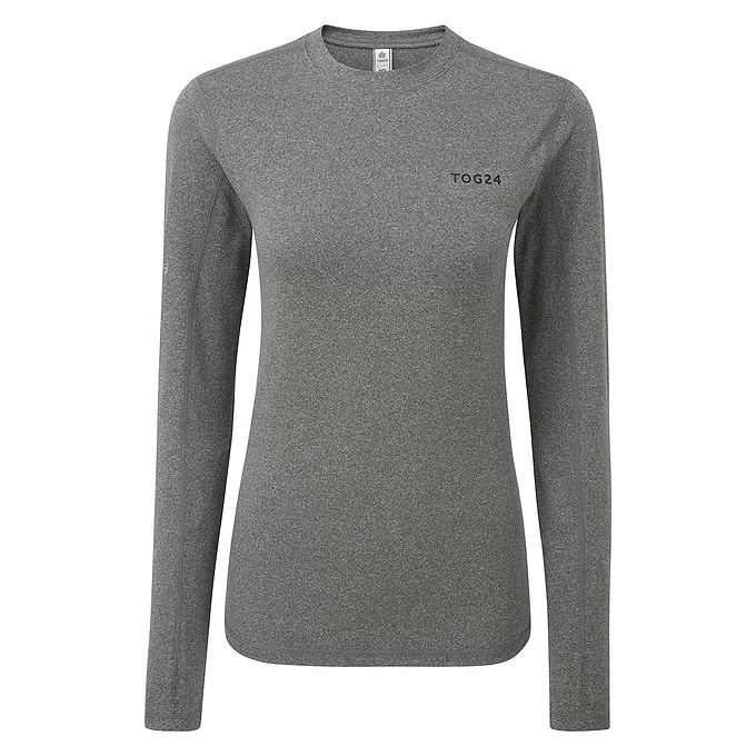 Snowdon Womens Thermal Crew Neck Base Layer - Grey Marl