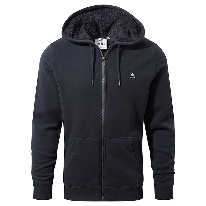 Timble Mens Sherpa Fleece Lined Hoody - Dark Indigo