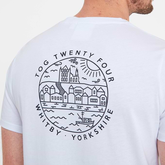 Whitby Mens 100% Cotton Supersoft T-Shirt - White