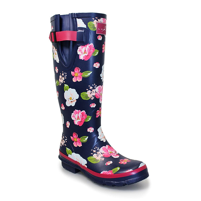 Lunar Floral Wellington - Blue