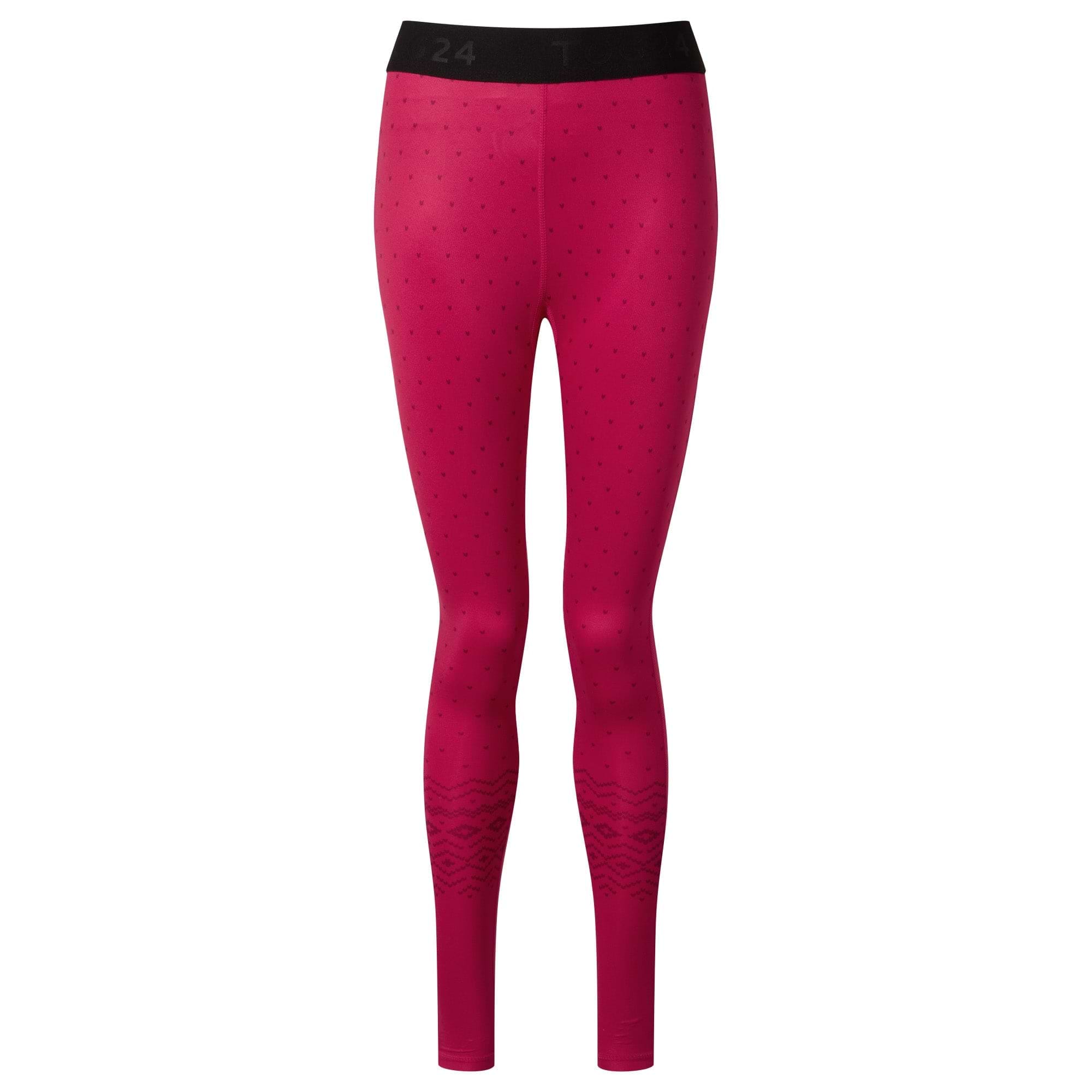 Snowdon Thermal Base Layer Legging Cerise Fairisle