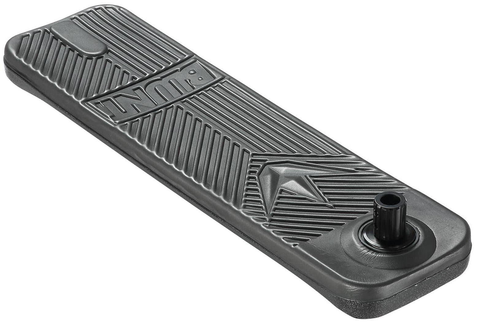 A sleek black component with textured grooves and the "NOIR" design, this customizable handlebar includes a cylindrical extension on one end, perfect for connecting to the Blunt Envy TS Pro 6 Indoor Trampoline Stunt Scooter.