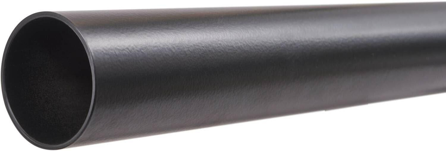 A close-up image showcases the Lucky Obsidian Kink Titanium Oversized SCS Stunt Scooter Bar in black, exhibiting its sleek cylindrical form and smooth surface. The bar is angled, highlighting the hollow open end on the left side of the frame.