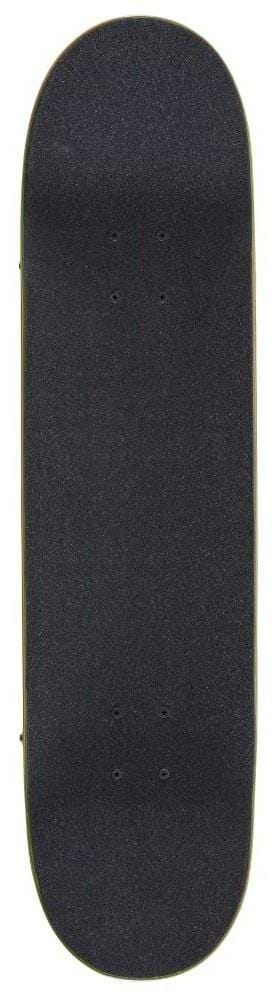 A top view of the Arbor Street Logo Green Complete Skateboard (8" x 31.75") by Arbor, featuring black grip tape and no visible graphics or wheels.