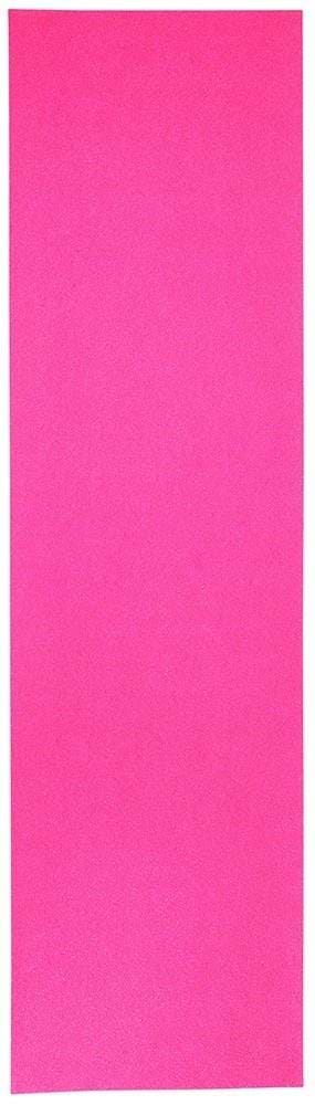 The Enuff 9" Skateboard Griptape in bright pink is fully laid out, covering the image frame. Its slightly textured, smooth surface ensures excellent grip and showcases its durability for any skateboarding session.