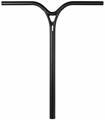 The Ethic DTC Wolpertinger Aluminium IHC Stunt Scooter Bars in black (720mm x 580mm) feature a straight crossbar and central support, made from high-strength aluminium by Ethic, shown on a white background.