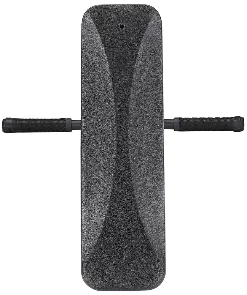 A black sit-up bench featuring a cushioned backrest and two side handles, ideal for fitness exercises. This bench is specifically designed to enhance any setup alongside the Blunt Envy TS Pro 6 Indoor Trampoline Stunt Scooter, and is displayed against a white background for clarity.