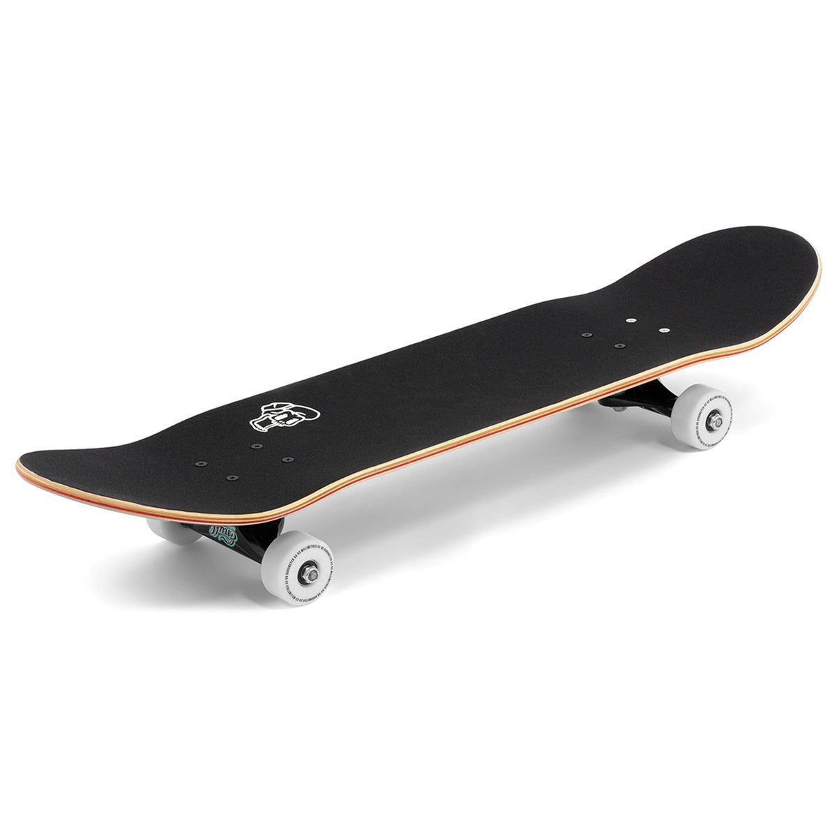 An Enuff Pyro III Blue Complete Skateboard (7.75" x 31.5") is shown angled on a white background. This entry-level board features a 7-ply maple deck, upturned nose and tail, and the Enuff logo near the center.
