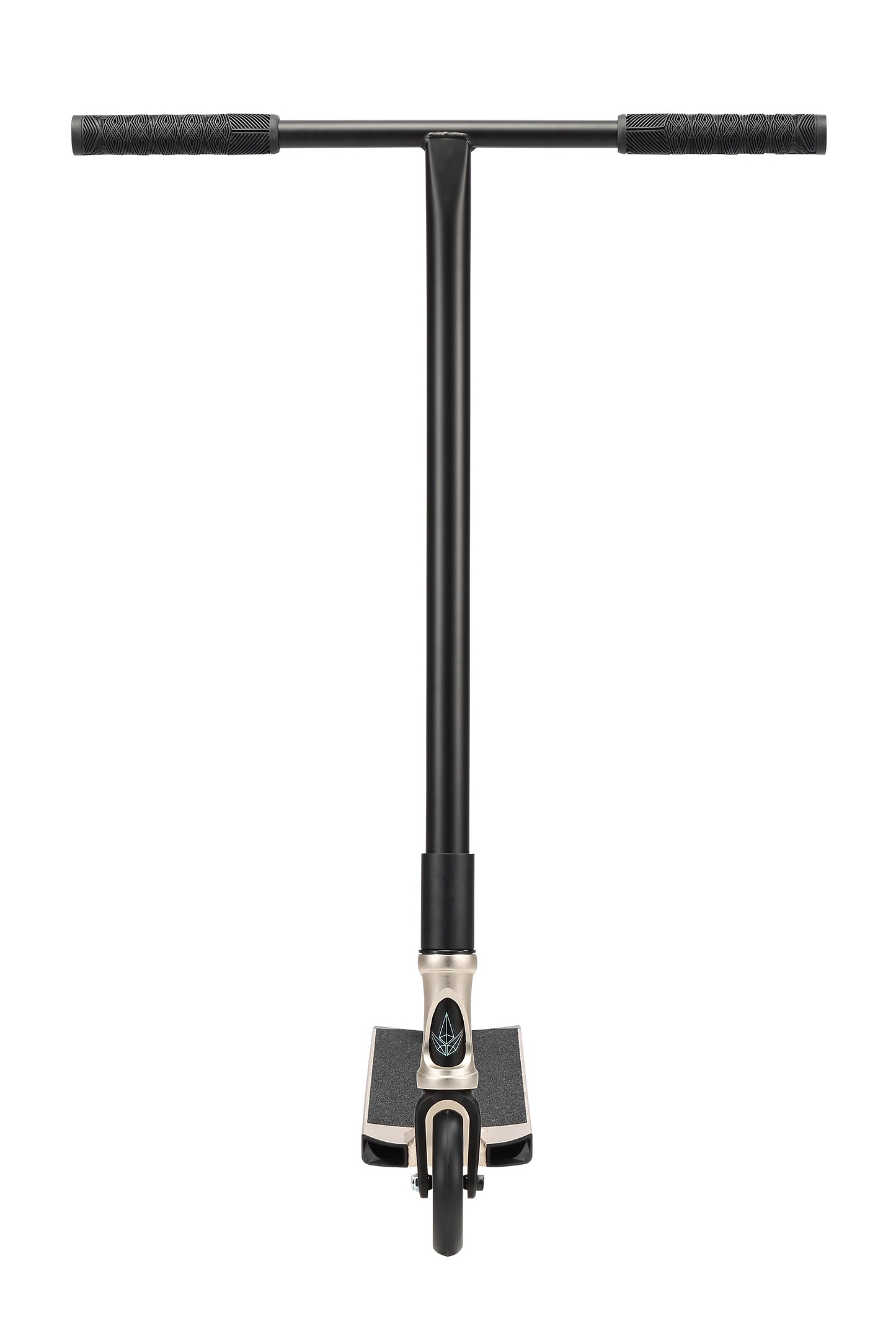 The Blunt Envy Prodigy X ONE Street Edition Complete Stunt Scooter in Ivory features wide handlebars, a single front wheel, and a grippy narrow deck—durable and perfect for street-style riding.