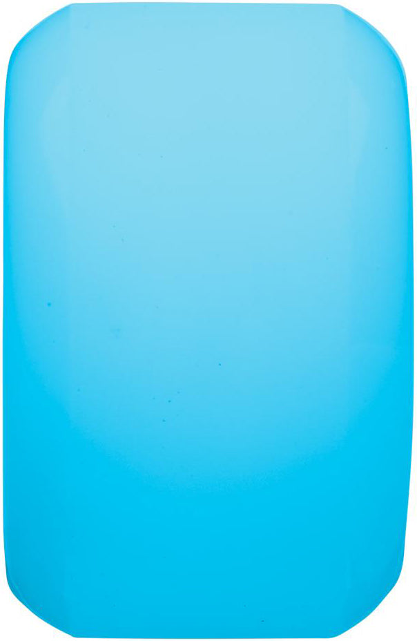 A smooth, rectangular object with rounded edges, rendered in a vibrant solid blue hue with subtle shading and reflections—evoking the eye-catching appeal of Ricta Clouds Arto Saari 54mm 92A skateboard wheels by Ricta.