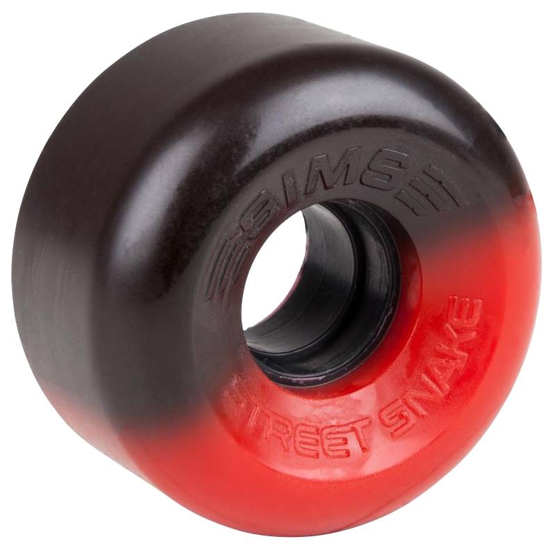 Featuring a striking black-to-red gradient and the embossed “SIMS STREET SNAKE” lettering, Sims Street Snakes 78A Quad Roller Skate Wheels (62mm x 34mm) by Sims deliver both style and performance. Perfect as outdoor quad skate wheels, their 78A hardness ensures smooth rides across various terrains, making them an excellent choice for skaters seeking both comfort and flair.
