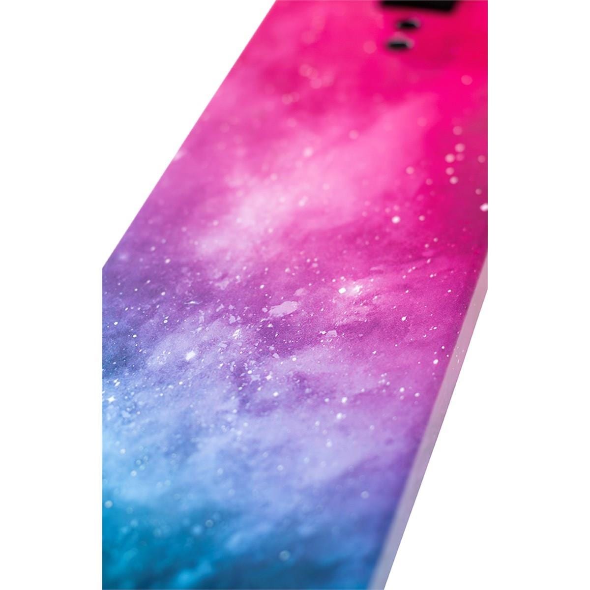 The Slamm Mischief Complete Stunt Scooter - Nebula features a striking nebula wrap design with a cosmic gradient from pink to blue, resembling a starry galaxy filled with bright white specks. Pairing it with 110mm wheels ensures an out-of-this-world ride experience.