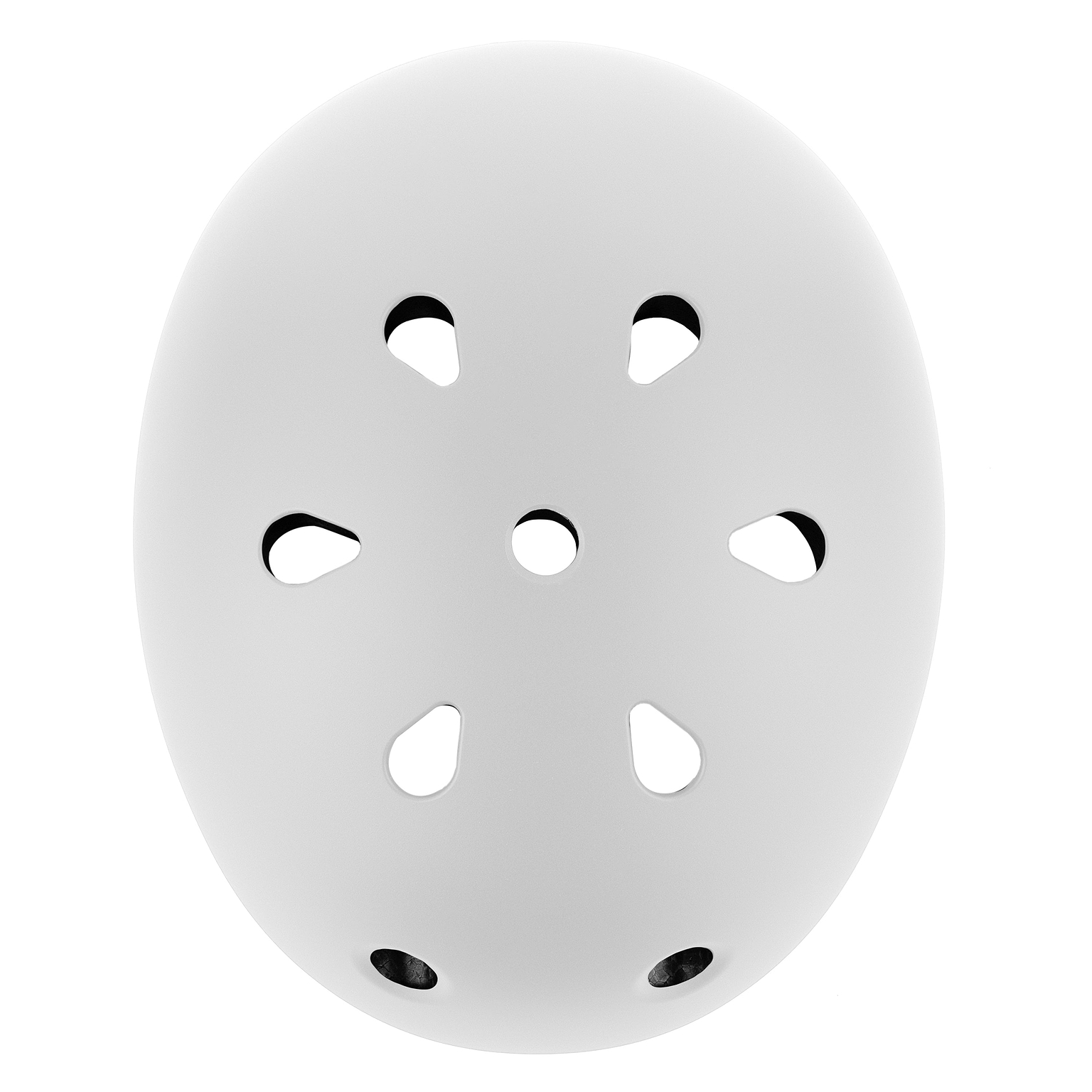 The CORE Action Sports Skate / Scooter Helmet in white features six teardrop-shaped vents around a central hole, offering pro-level reliability and style for riders.