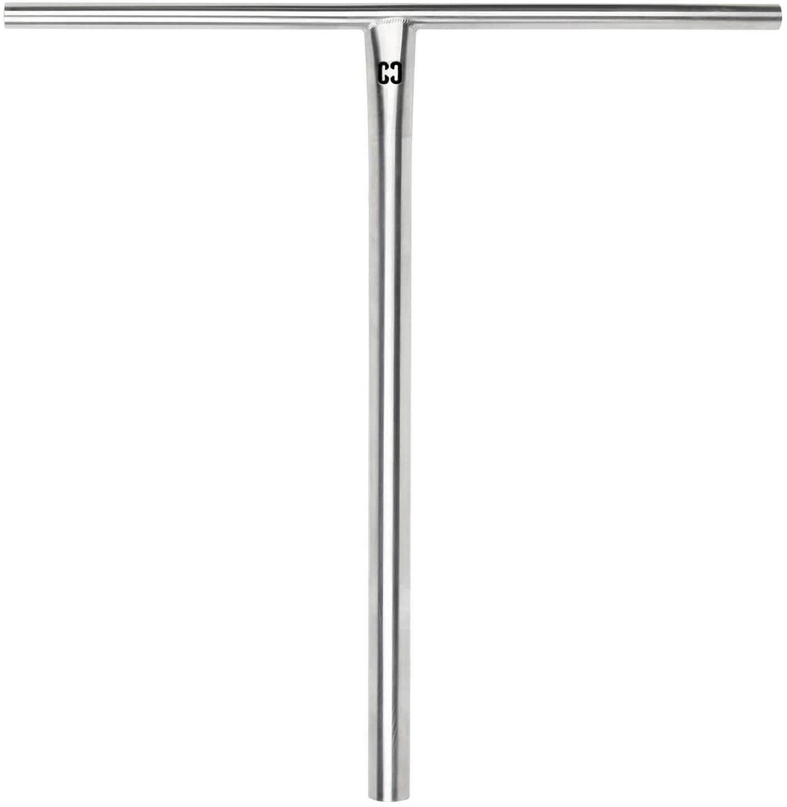 CORE Halfbarz V2 Titanium Oversized HIC Stunt Scooter T-Bars in a T-shape with a logo at the center junction.
