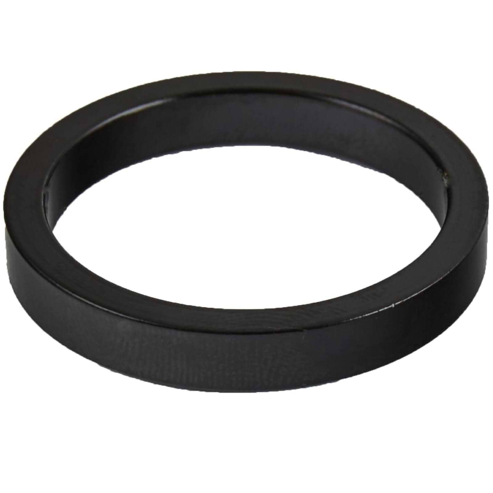 A Dial 911 Scooter Headset Spacer - 10mm in black, with a smooth surface and circular design, is placed against a plain white background.