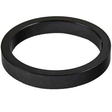 A Dial 911 Scooter Headset Spacer - 10mm in black, with a smooth surface and circular design, is placed against a plain white background.