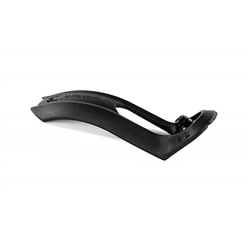 A black Ethic DTC 12 STD Nylon V3 stunt scooter brake, designed with a curved shape and a screw attachment on one end, adorned with embossed text reading "Team Issue," compatible with Ethic DTC models. The brake is displayed against a white background.