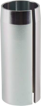 This 80mm cylindrical stainless steel sleeve with a shiny finish and a vertical slit running from top to bottom is most likely the Universal Scooter IHC Compression Shim, known for its smooth surface.