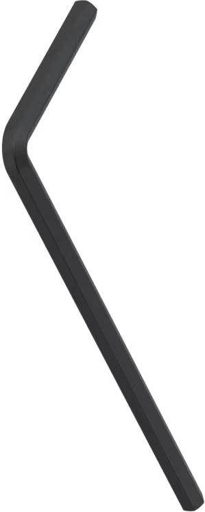 The Skates.co.uk 6mm Skate / Scooter Allen Key is a black, L-shaped tool with short and long arms, ideal for tightening hex bolts on stunt scooters and clamps.
