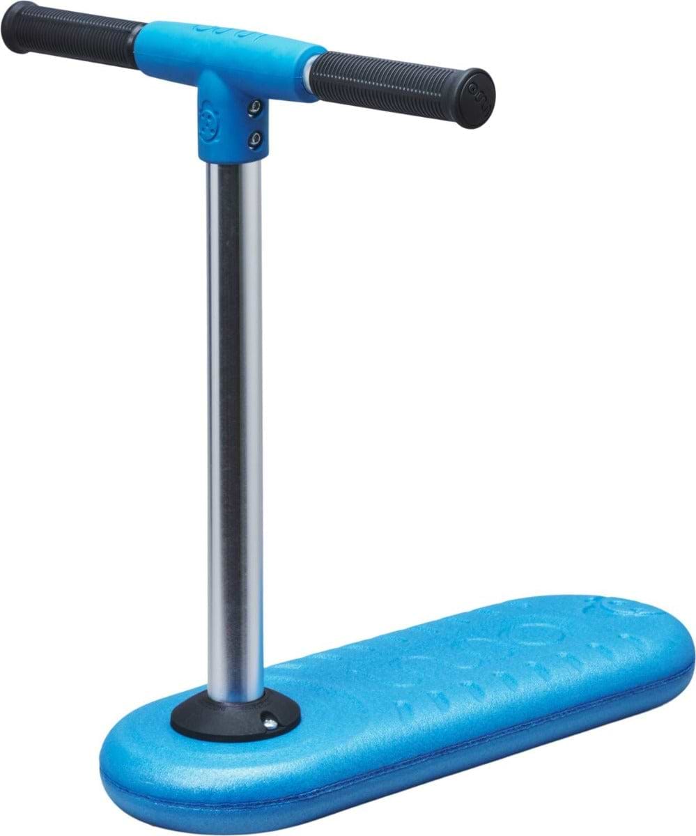 Feel the excitement with the blue INDO Bug Kids Indoor Trampoline Stunt Scooter, merging the thrill of a Trick Stunt Jump Scooter and the versatility of an indoor pogo board. It includes a metal handlebar and cushioned base, making it ideal for young kids ready to practice their jumps indoors.