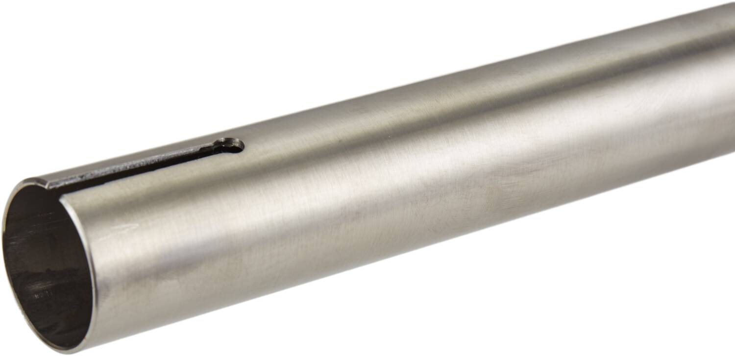 A close-up of a Longway Kronos Titanium Oversized HIC Stunt Scooter T-Bar in its raw finish showcases its sleek design, making it ideal for crafting a lightweight handlebar or enhancing the strength of your custom scooter.