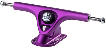 A Magic Magenta skateboard truck with a sleek design, featuring a central bolt and visible branding on the baseplate, reminiscent of the Paris V3 series.