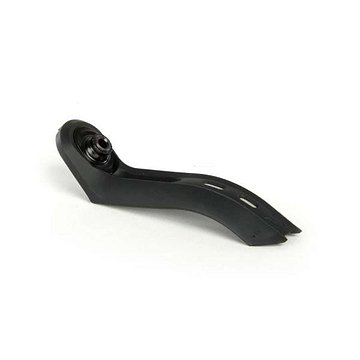 A black plastic car phone holder, engineered to mount on a dashboard with a smooth, curved design and an adjustable hinge mechanism, similar to the sleek aesthetic typical of Ethic DTC scooter accessories.