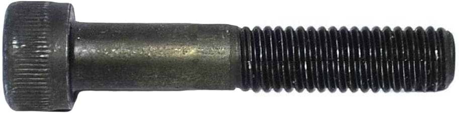 Close-up image of the Dial 911 High Tensile M8 Scooter Axle Bolt, featuring a black metal finish with a round, textured head on one end and a threaded body on the other.
