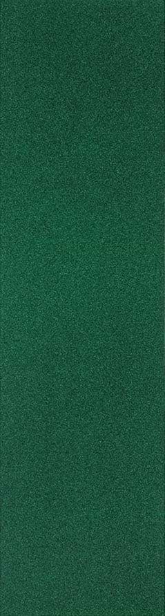 A long, narrow strip of textured green surface, resembling the Forest Green Jessup Original 9" Skateboard Griptape, fills the image vertically. The grip-art texture appears finely speckled, creating a dense pattern across the entire strip, reminiscent of high-quality skateboarding gear from Jessup.